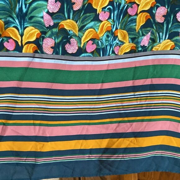 Diane Von Furstenberg Denver Tropical Floral Silky Midi Asymmetrical Hem Skirt - Picture 15 of 16